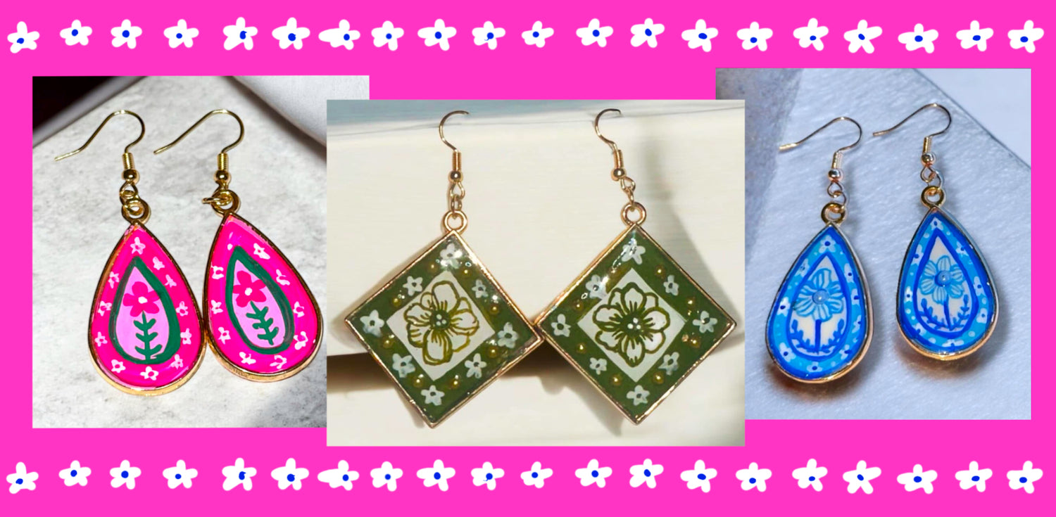 Handpainted Artisan Earrings